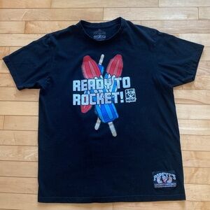 POPEYE’S short sleeved black T-Shirt “Ready to Rocket” size Large Shirt